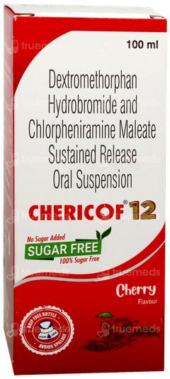 Chericof 12 Cherry Flavour Sugar Free Suspension 100Ml